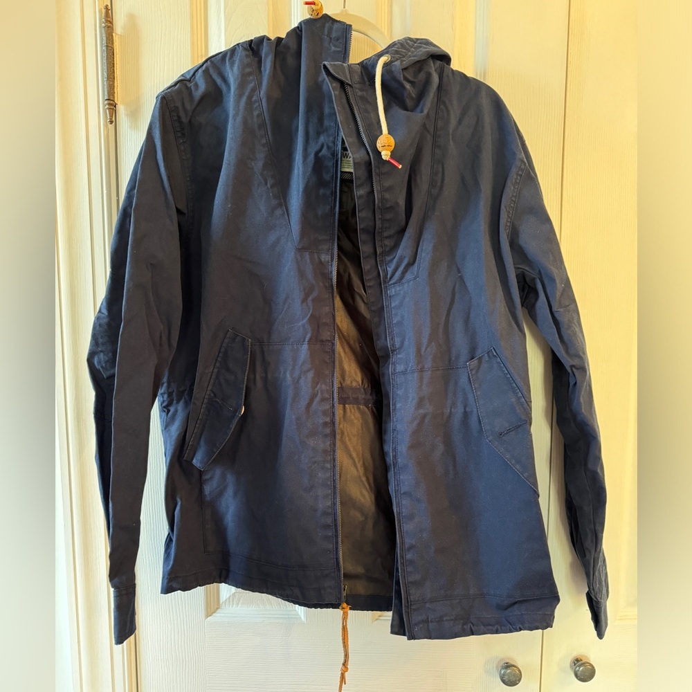 Penfield Navy Hudson 65/35 Wax Jacket Size Large